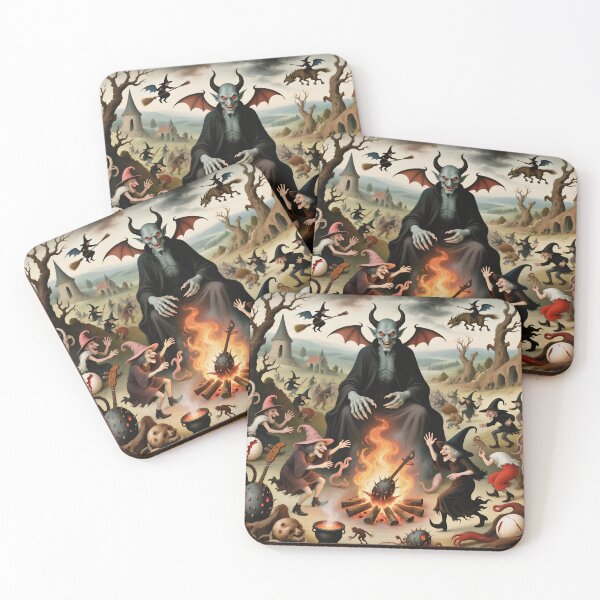 Item preview, The Witches Sabbath spooky painting art designed and sold by Vintage Designs +.