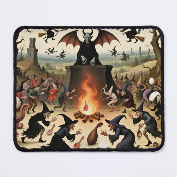 Item preview, The Witches Sabbath spooky painting art designed and sold by Vintage Designs +.