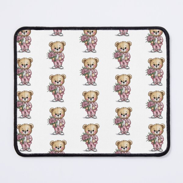 Item preview, Teddy with Pink Roses designed and sold by ArtQueen777.
