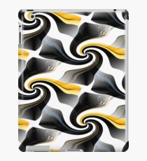 Abstract black-white-yellow iPad Case/Skin