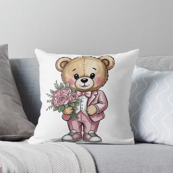 Item preview, Teddy with Pink Roses designed and sold by ArtQueen777.