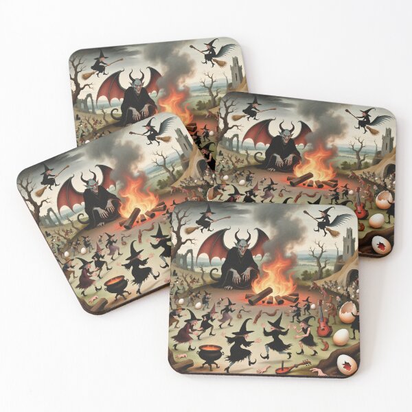 Item preview, The Witches Sabbath spooky painting art designed and sold by Vintage Designs +.