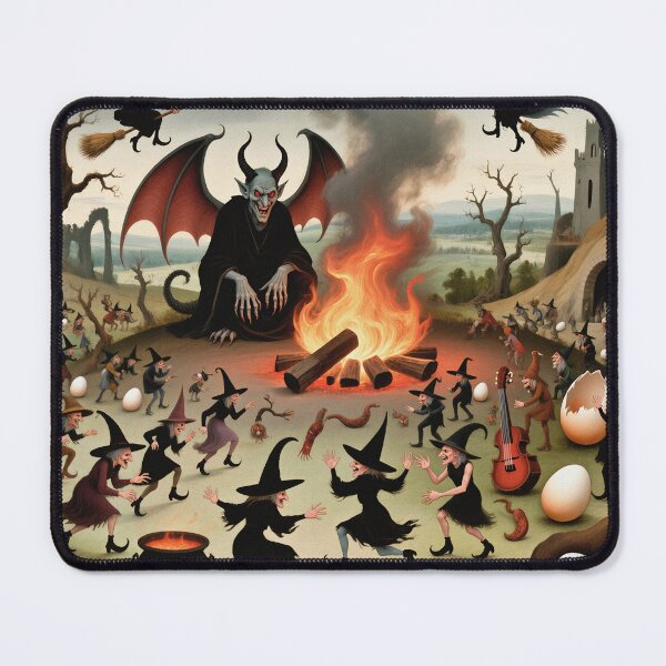 Item preview, The Witches Sabbath spooky painting art designed and sold by Vintage Designs +.