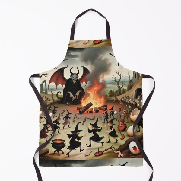 Item preview, The Witches Sabbath spooky painting art designed and sold by Vintage Designs +.