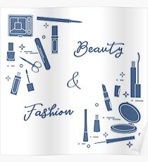 Decorative cosmetics. Accessories for nail care. Poster