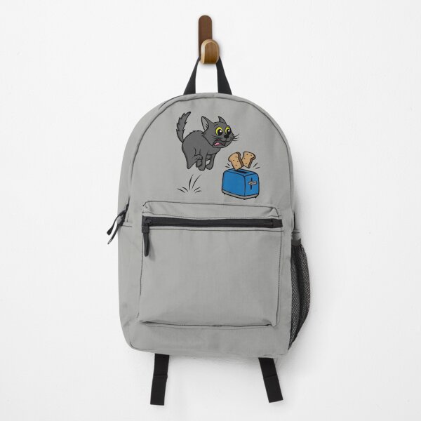 Item preview, Funny Scared Cat Jumping from Popping Toaster – Cartoon Animal Humor Art designed and sold by fishdesigns.