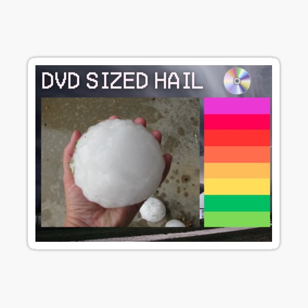 Item preview, DVD Sized Hail Sticker designed and sold by EbensStickers.