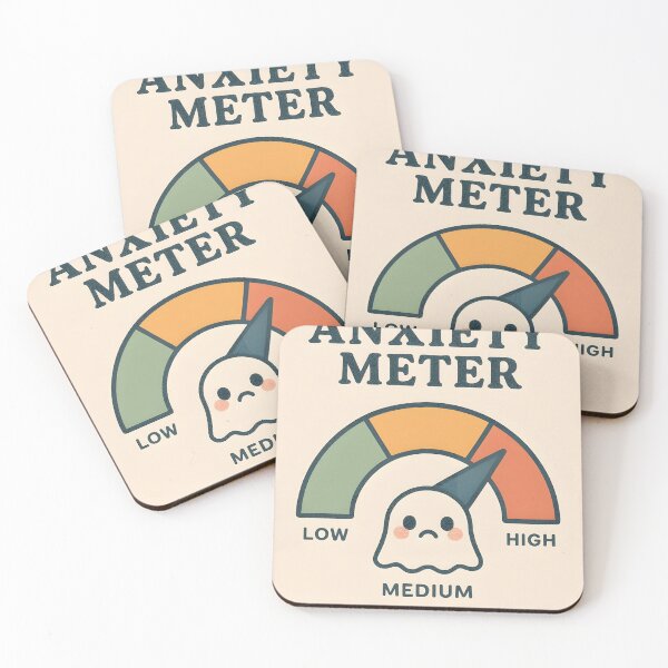 Item preview, Anxiety Meter – Kawaii Gauge From Low to High designed and sold by VoidBloom Studio.