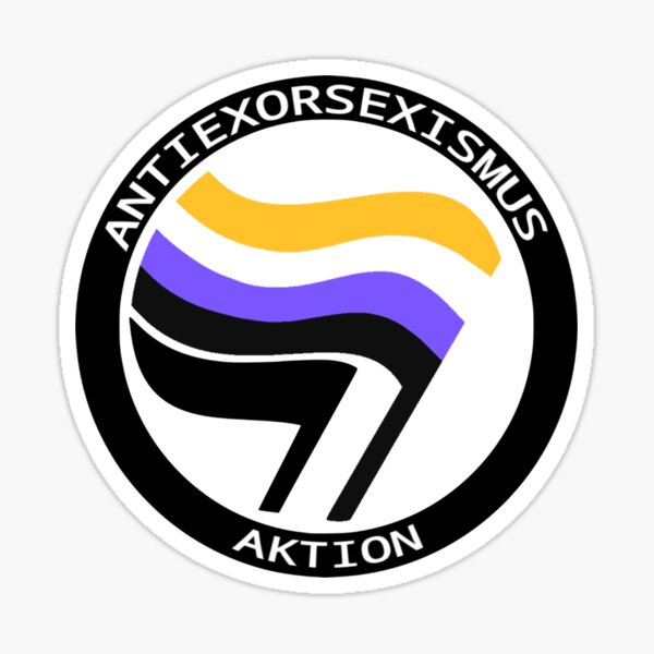 Item preview, ANTIEXORSEXISMUS AKTION designed and sold by birdgoatman.