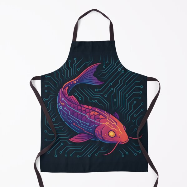 Artikelvorschau, Cyberpunk Koi – Neonfisch im Circuit Stream entworfen und verkauft von VoidBloom Studio.
