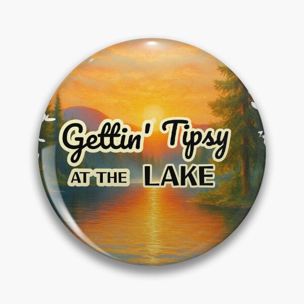 Item preview, Gettin’ Tipsy at the Lake – Sunset Lake Life Boating and Drinking Design designed and sold by MarketMavenGift.