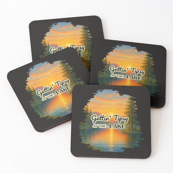 Item preview, Gettin’ Tipsy at the Lake – Sunset Lake Life Boating and Drinking Design designed and sold by MarketMavenGift.