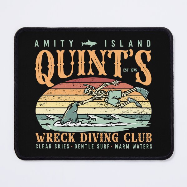 Item preview, JAWS 50TH ANNIVERSARY FUNNY QUINT'S WRECK DIVING CLUB designed and sold by FlutteringWings.