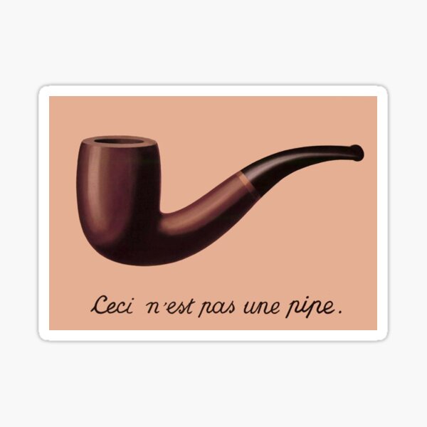 Betrayal of images this is not a pipe Sticker
