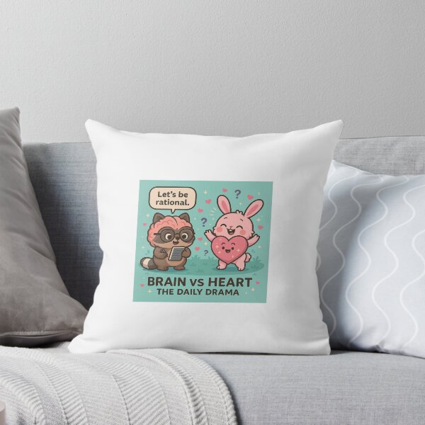 Item preview, Brain vs Heart – The Daily Drama in Kawaii Style designed and sold by wibby-color.