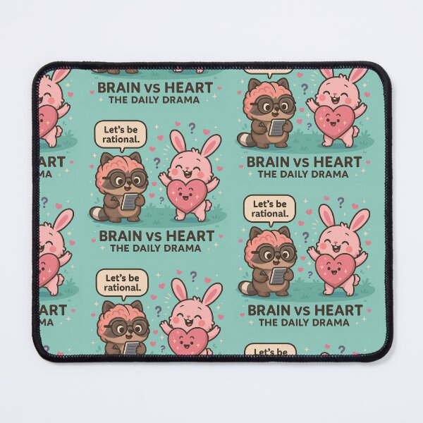 Item preview, Brain vs Heart – The Daily Drama in Kawaii Style designed and sold by wibby-color.