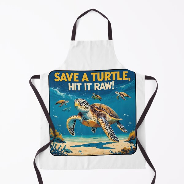 Item preview, Save a turtle, hit it raw! designed and sold by NicMacTees.
