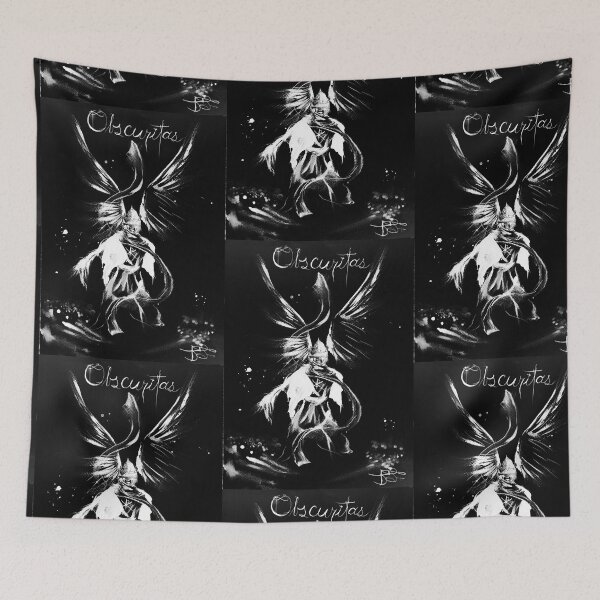 Item preview, Obscuritas Angel - White on Black designed and sold by PorcelinaArt.