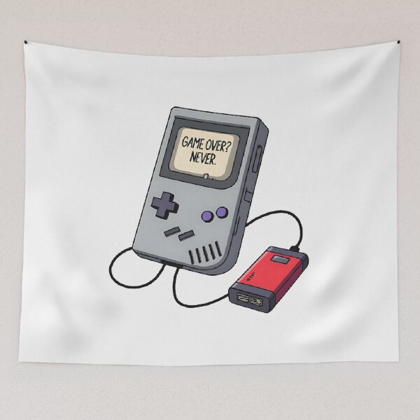 Item preview, Game Over? Never. designed and sold by Domcreations4.