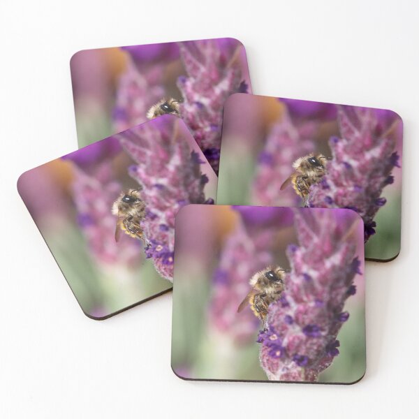 Item preview, Mason bee on lavender designed and sold by GreyFeatherPhot.
