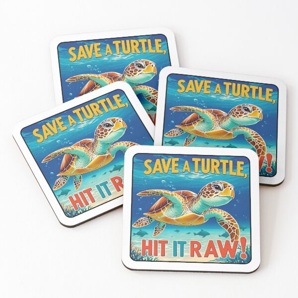 Item preview, Save a turtle, hit it raw! designed and sold by NicMacTees.