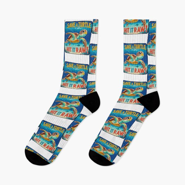 Item preview, Save a turtle, hit it raw! designed and sold by NicMacTees.