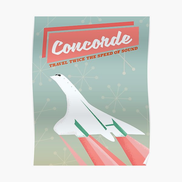 Concorde vintage voyage poseur Poster
