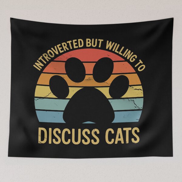 Item preview, Introverted But Welling To Discuss Cats designed and sold by YalenArt.
