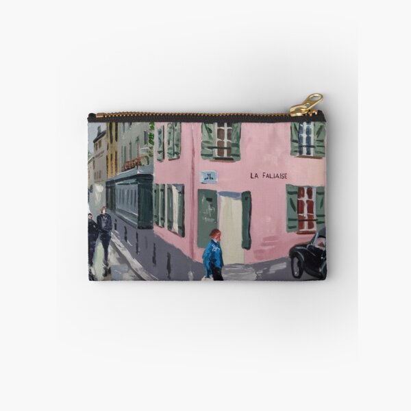 Item preview, Montmartre Paris Travel Poster – Impressionist Painting “Pink Café House”  designed and sold by CARRAANN.