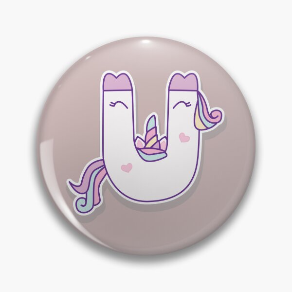 Item preview, U is for Unicorn – Cute Letter U Design designed and sold by FilizDesigner.