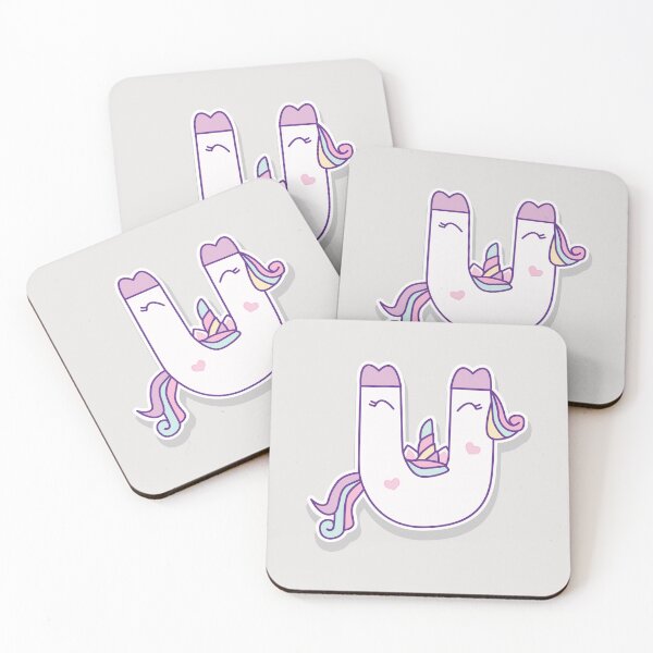 Item preview, U is for Unicorn – Cute Letter U Design designed and sold by FilizDesigner.
