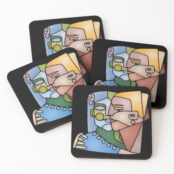 Item preview, Cubist Lovers designed and sold by Unhinged Heather.