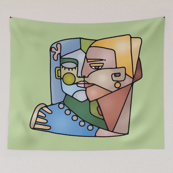 Item preview, Cubist Lovers designed and sold by Unhinged Heather.
