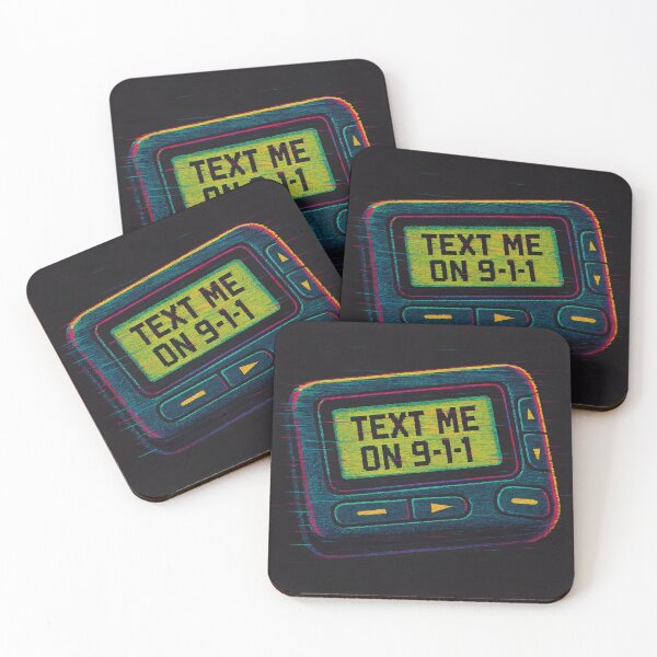 Item preview, Text Me on 9-1-1 – Glitch Pager Retro Design designed and sold by VoidBloom Studio.