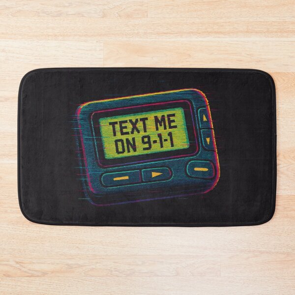 Item preview, Text Me on 9-1-1 – Glitch Pager Retro Design designed and sold by VoidBloom Studio.