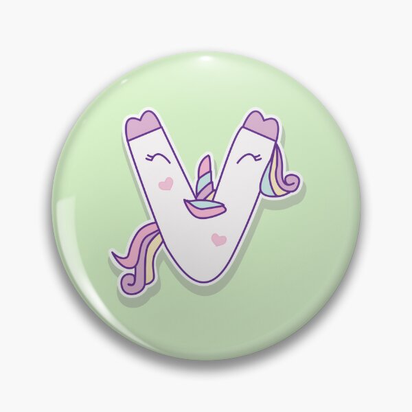 Item preview, Magical Letter V – Unicorn Alphabet for Kids designed and sold by FilizDesigner.