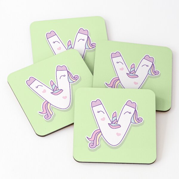 Item preview, Magical Letter V – Unicorn Alphabet for Kids designed and sold by FilizDesigner.