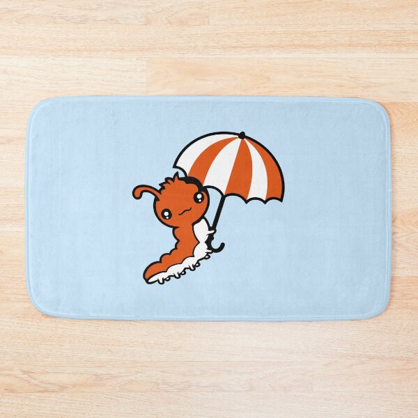 Item preview, Caterpillar Umbrella Flying Sky Windy Vacation Rainy Cute designed and sold by shirt-o-mat.