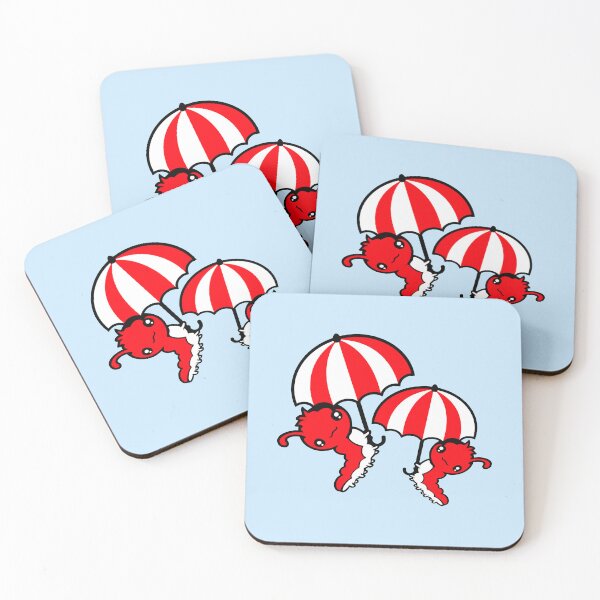 Item preview, 2 Caterpillar Umbrella Flying Sky Windy Vacation Rainy Team designed and sold by shirt-o-mat.