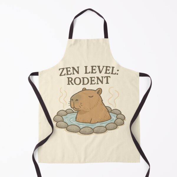 Item preview, Zen Level: Rodent – Relaxed Capybara in Hot Spring designed and sold by VoidBloom Studio.
