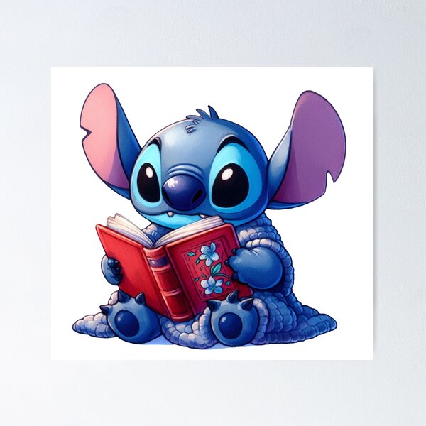 Item preview, Stitch reading a book designed and sold by Gautamaa.