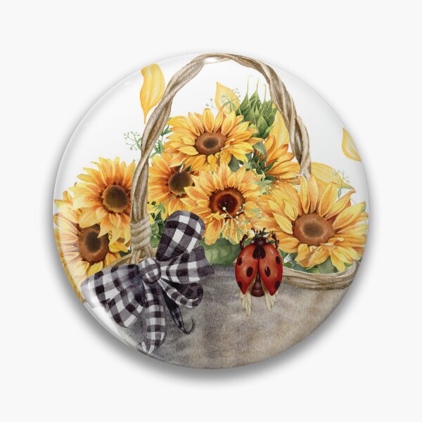 Item preview, A large summer basket with sunflowers designed and sold by DżodżoJoy.