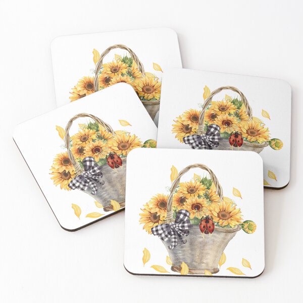 Item preview, A large summer basket with sunflowers designed and sold by DżodżoJoy.