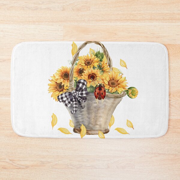Item preview, A large summer basket with sunflowers designed and sold by DżodżoJoy.