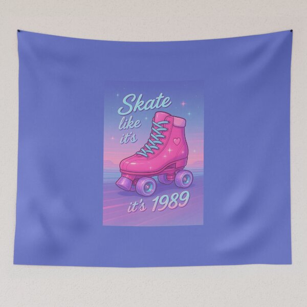 Item preview, Skate Like It’s 1989 – Barbie-Pink Roller Skate Design designed and sold by VoidBloom Studio.