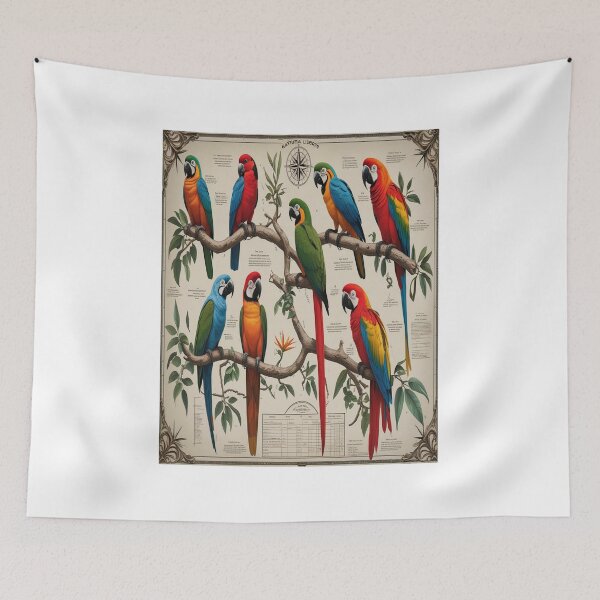 Item preview, Victorian Naturalist Exotic Birds Scientific Illustration designed and sold by Max Store.
