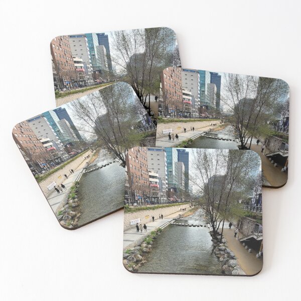 Item preview, Tranquil Stream Through Seoul – Urban Nature Photography designed and sold by QuailsCreations.