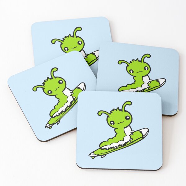 Item preview, Caterpillar Surfer Surfing Surfboard Sea Waves Riding Hobby designed and sold by shirt-o-mat.