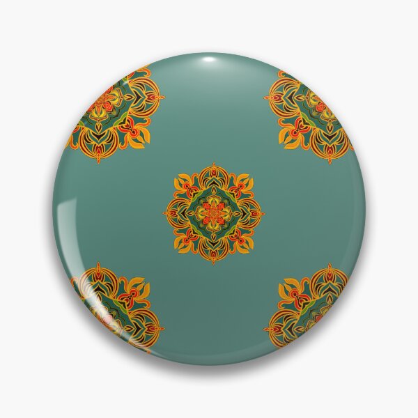 Item preview, Orange and turquoise pattern designed and sold by AgArtD.
