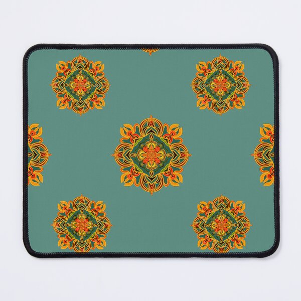Item preview, Orange and turquoise pattern designed and sold by AgArtD.